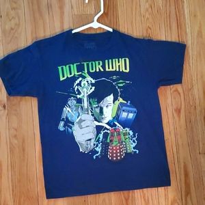 Doctor Who Boys LG 10/12 Navy Blue Shirt